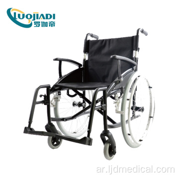 كرسي متحرك رياضي قابل للطي خفيف الوزن مصنوع يدويًا من الألومنيوم